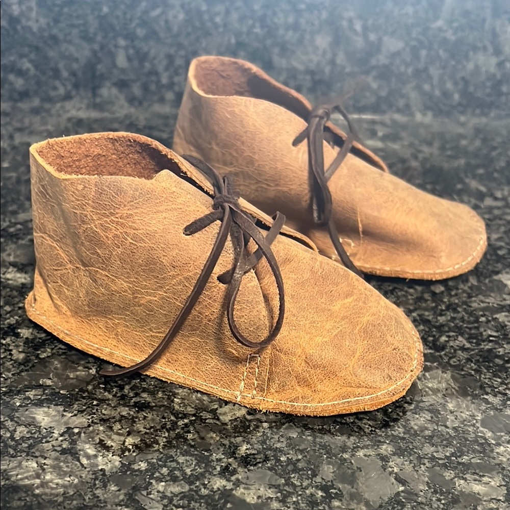 Brown Leather Baby Moccasins